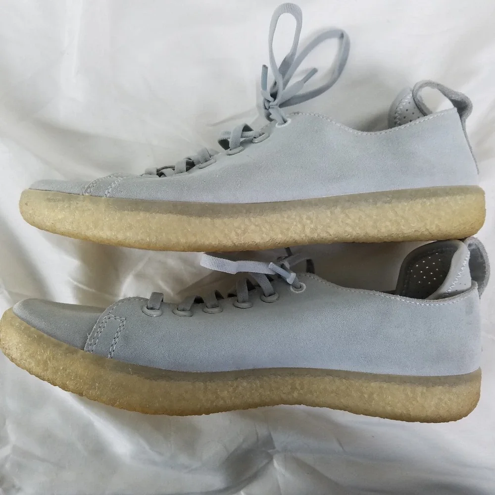 Bluprint Shoes Womens 7.5 Gray Suede Low‎ Top Lace Up Athletic Sneakers
